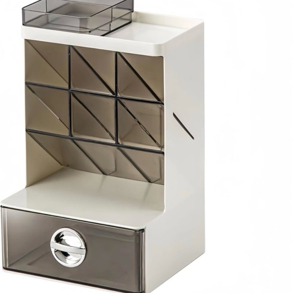 Modern White and Gray Storage Organizer